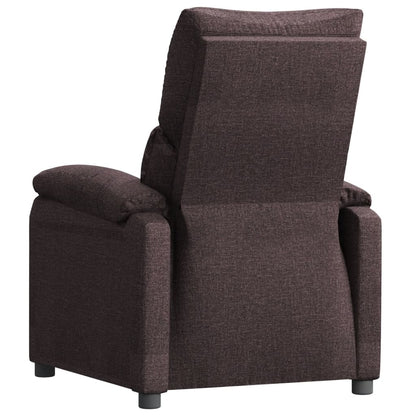 vidaXL Recliner Chair Dark Brown Fabric