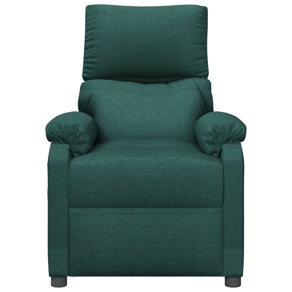 vidaXL Recliner Chair Dark Green Fabric