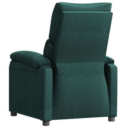 vidaXL Recliner Chair Dark Green Fabric
