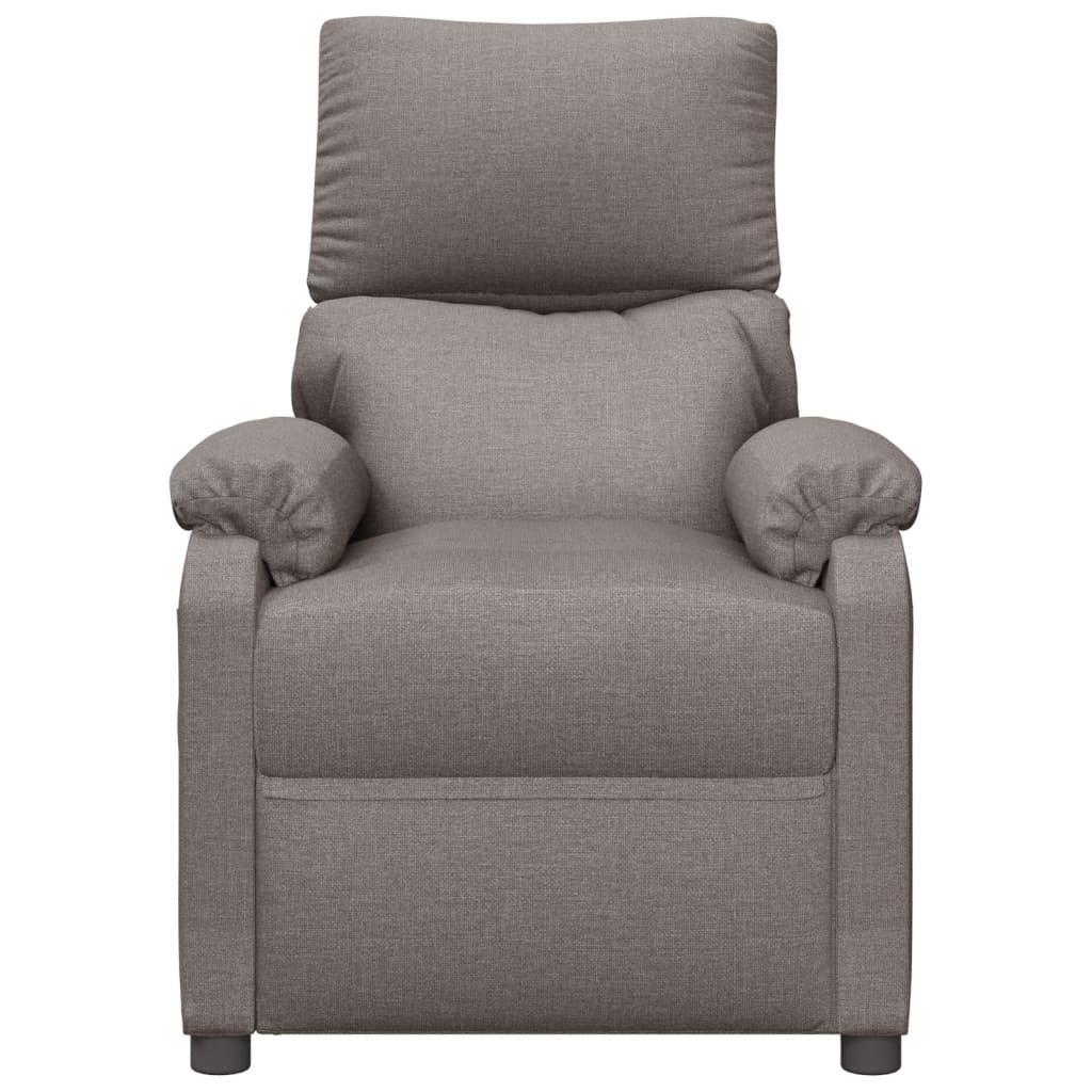 vidaXL Recliner Chair Taupe Fabric
