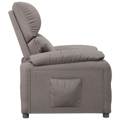 vidaXL Recliner Chair Taupe Fabric