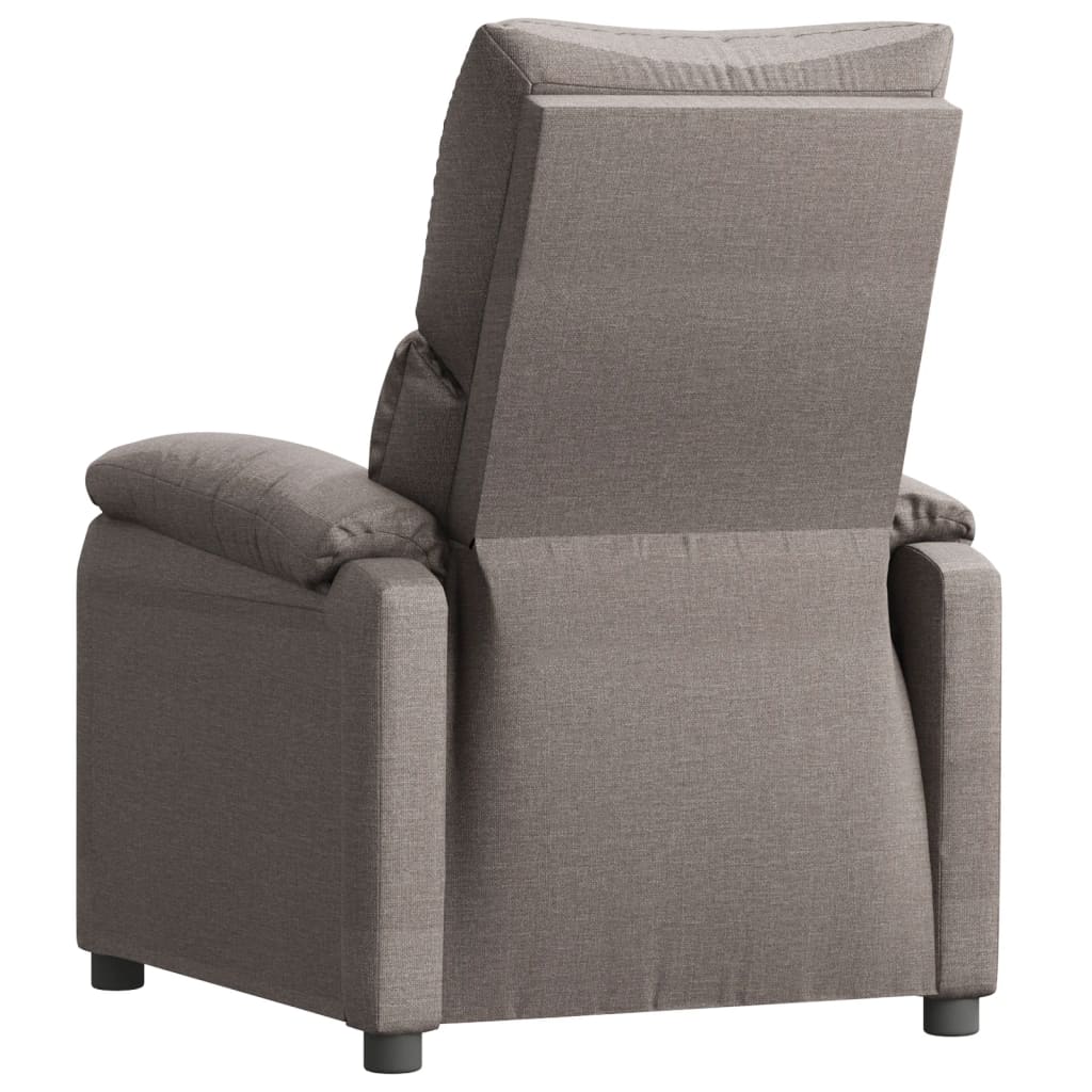 vidaXL Recliner Chair Taupe Fabric