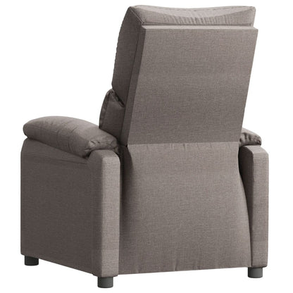 vidaXL Recliner Chair Taupe Fabric