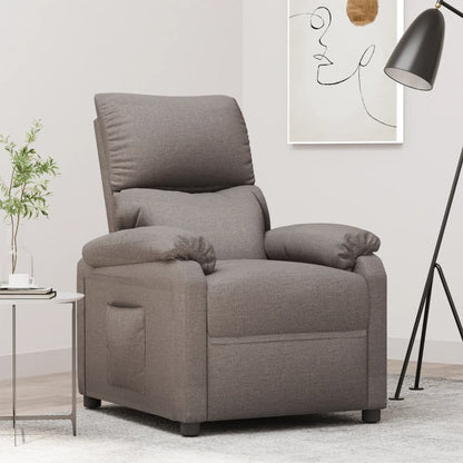 vidaXL Recliner Chair Taupe Fabric
