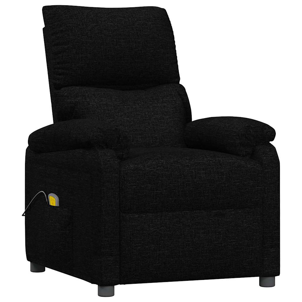 vidaXL Massage Chair Black Fabric