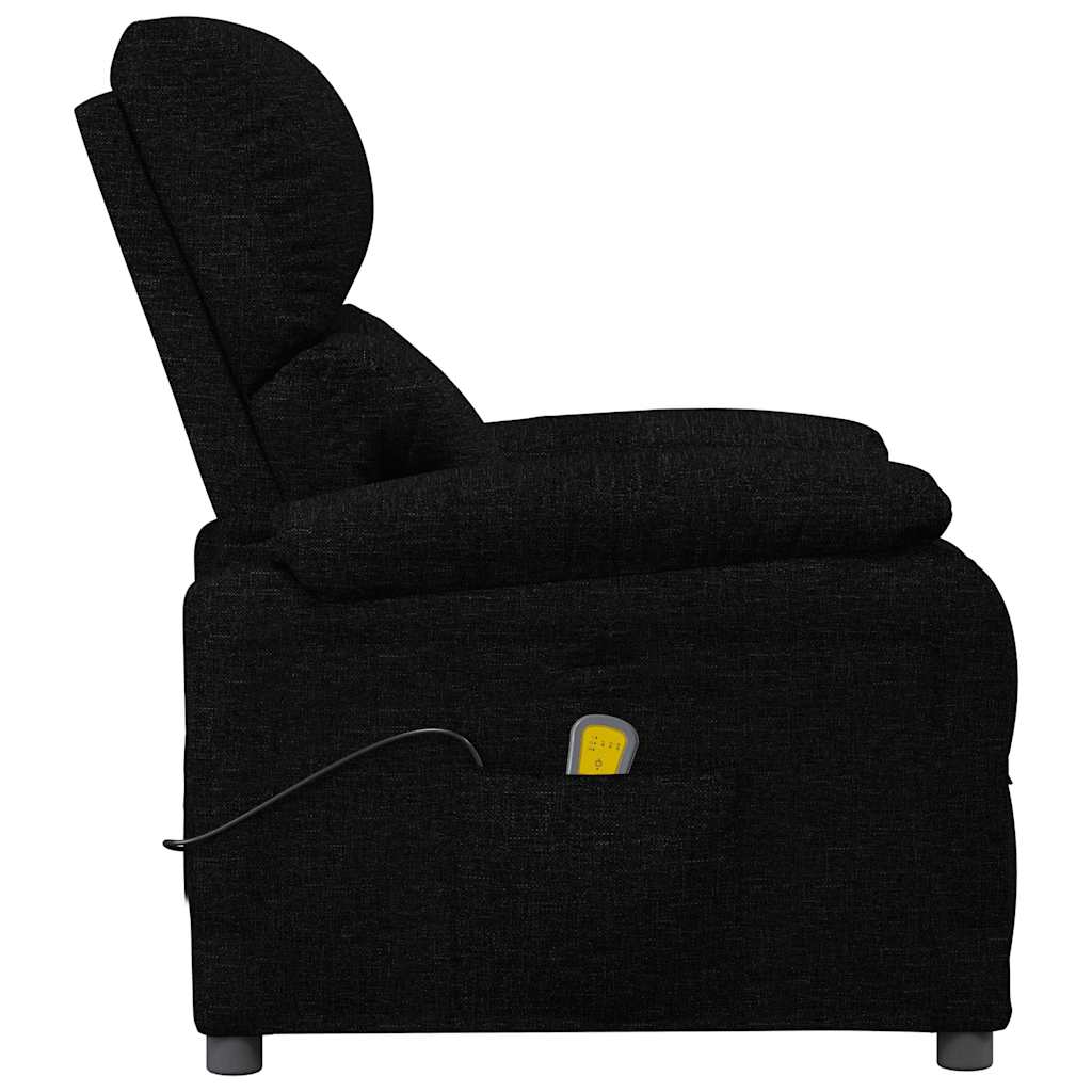 vidaXL Massage Chair Black Fabric