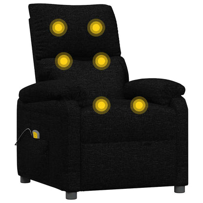 vidaXL Massage Chair Black Fabric
