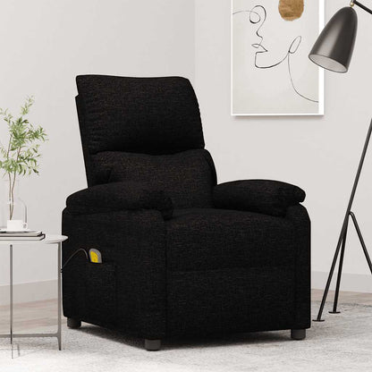 vidaXL Massage Chair Black Fabric