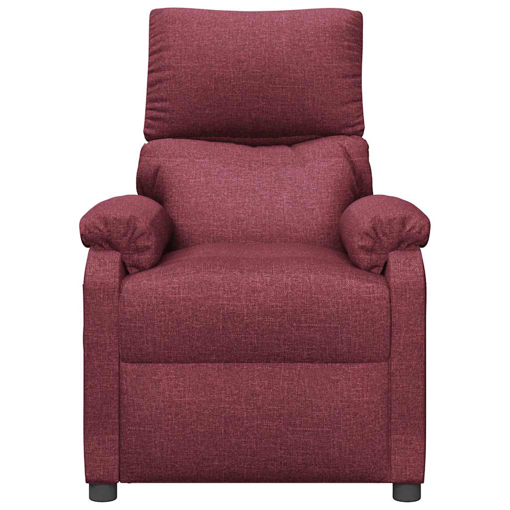 vidaXL Massage Chair Wine Red Fabric