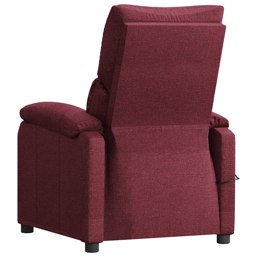 vidaXL Massage Chair Wine Red Fabric