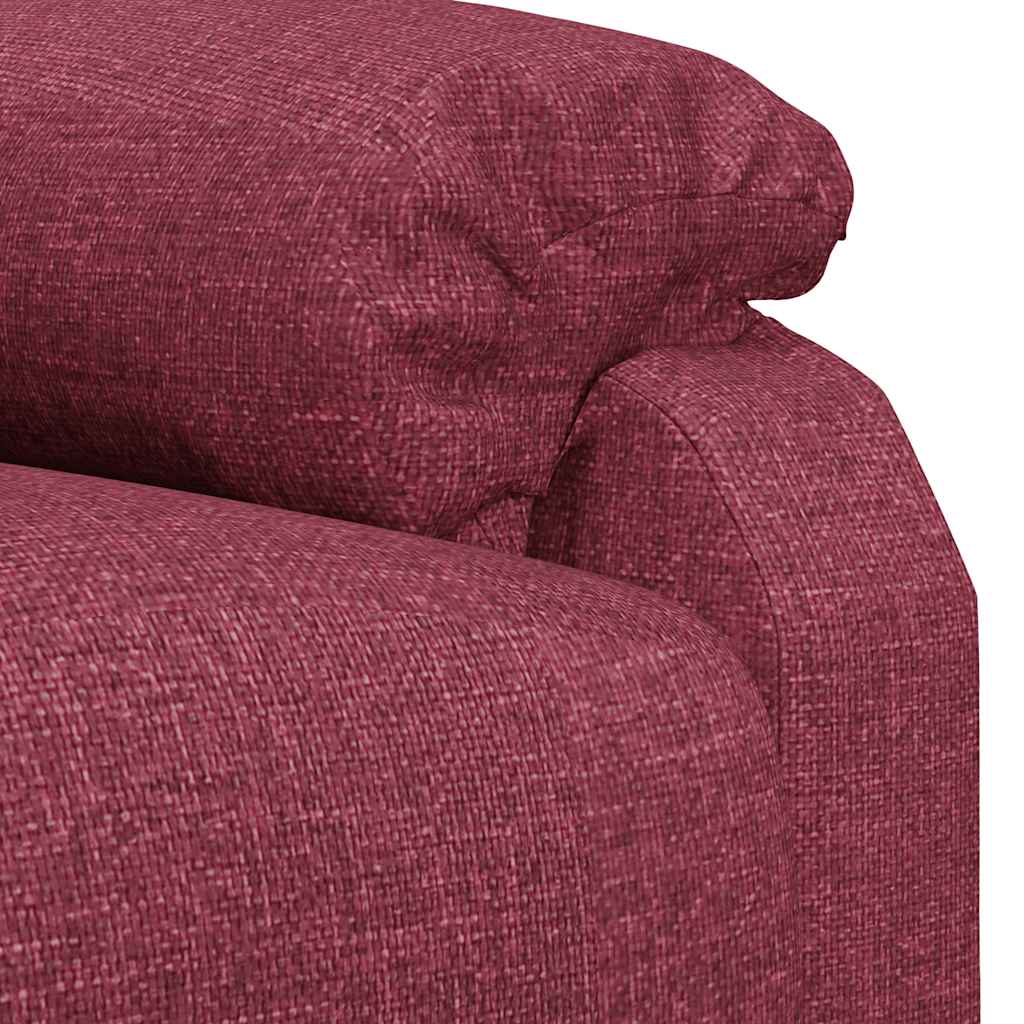vidaXL Massage Chair Wine Red Fabric