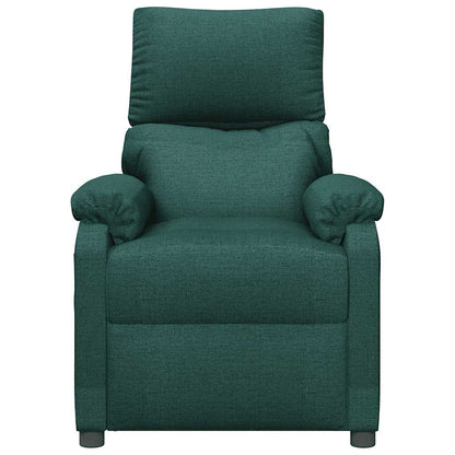 vidaXL Massage Chair Dark Green Fabric