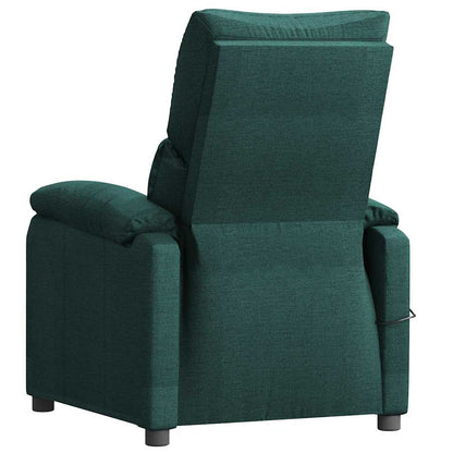 vidaXL Massage Chair Dark Green Fabric