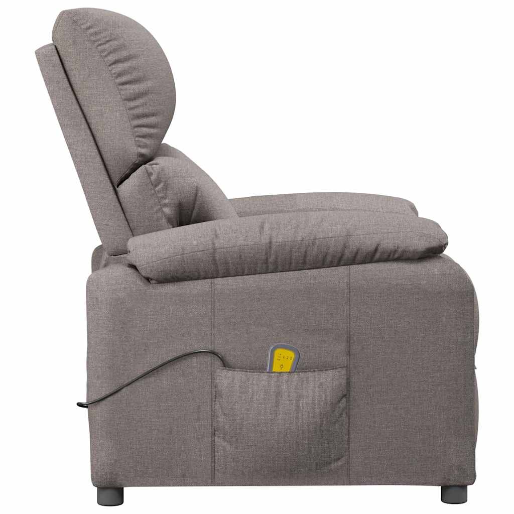 vidaXL Massage Chair Taupe Fabric