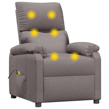 vidaXL Massage Chair Taupe Fabric