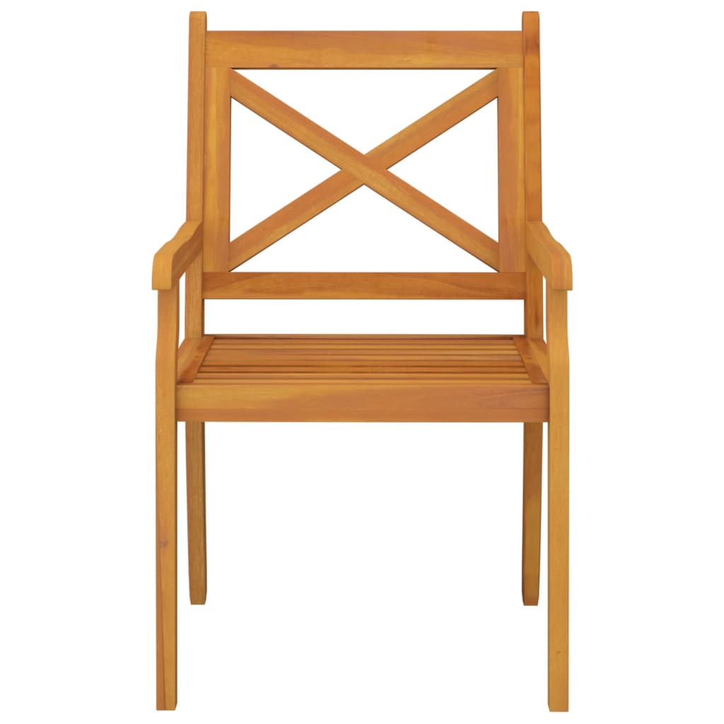 vidaXL Dining Chair | Set of 6 | Natural Wood | Solid acacia wood | Standard