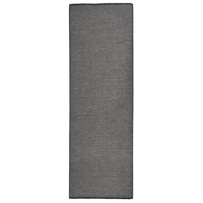 vidaXL Outdoor Flatweave Rug 80x250 cm Grey