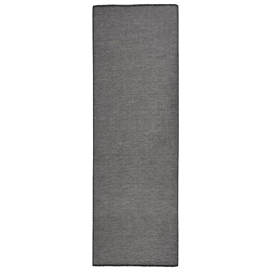 vidaXL Outdoor Flatweave Rug 80x250 cm Grey