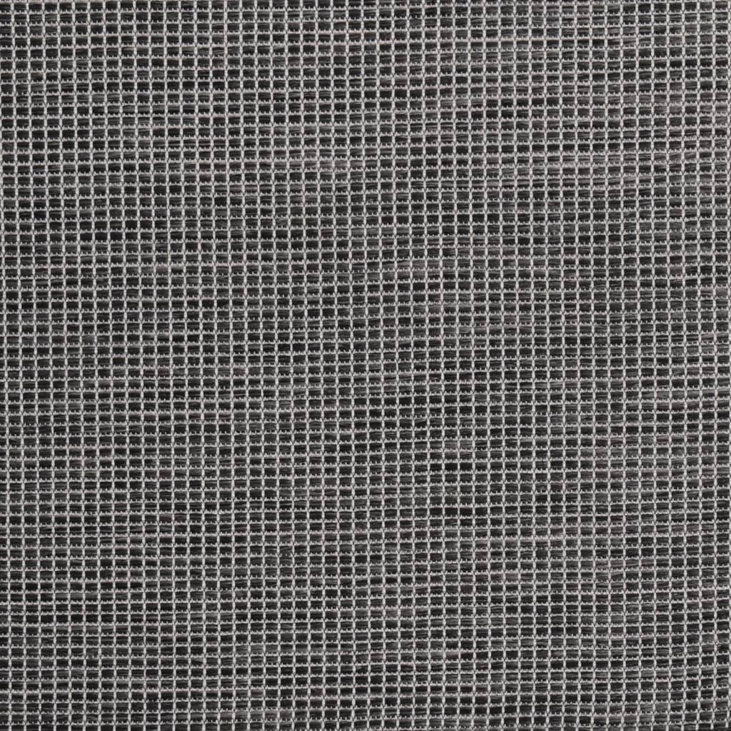 vidaXL Outdoor Flatweave Rug 80x250 cm Grey
