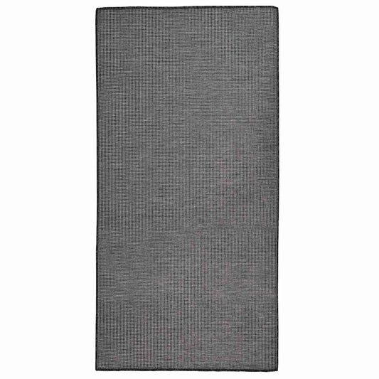 vidaXL Outdoor Flatweave Rug 100x200 cm Grey