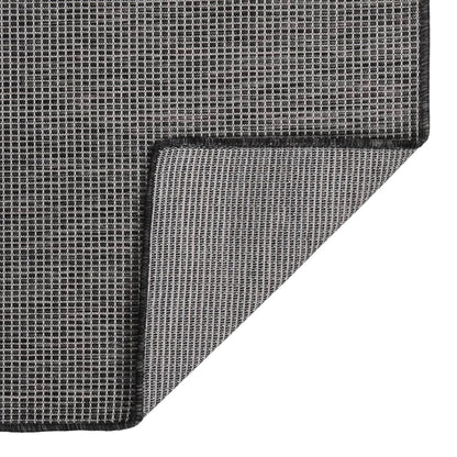 vidaXL Outdoor Rug | Grey | Polypropylene | 100x200 cm | Durable | Outdoor Rug
