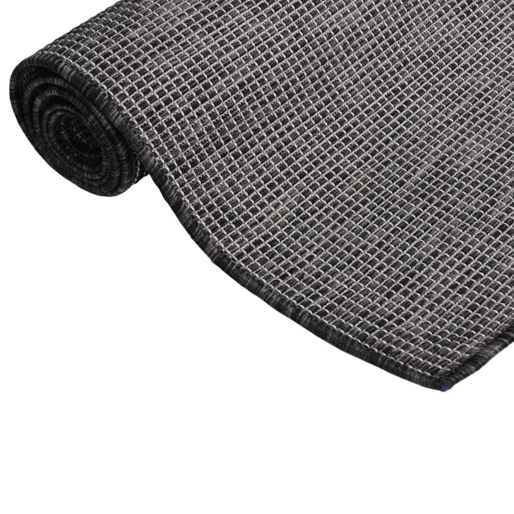 vidaXL Outdoor Rug | Grey | Polypropylene | 100x200 cm | Durable | Outdoor Rug
