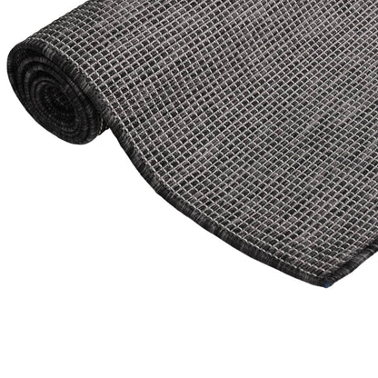vidaXL Outdoor Rug | Grey | Polypropylene | 100x200 cm | Durable | Outdoor Rug