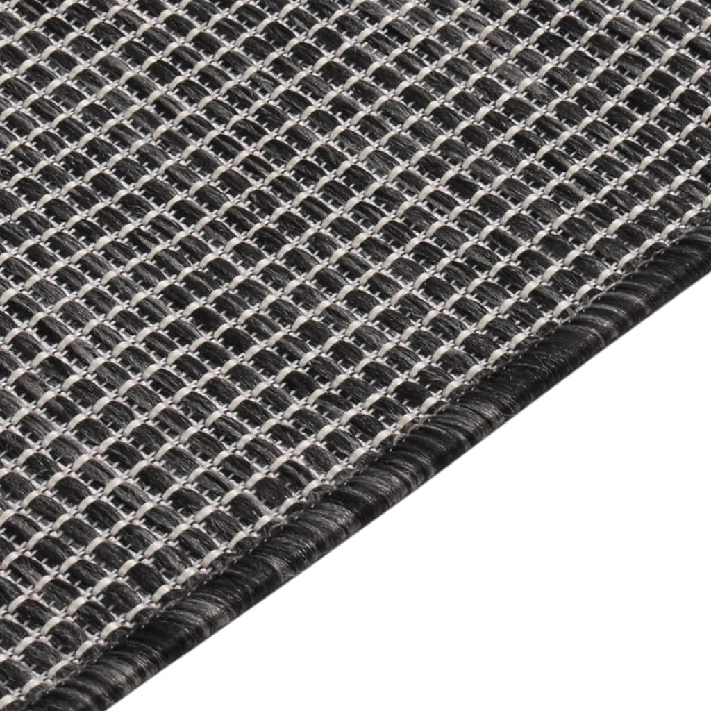vidaXL Outdoor Flatweave Rug 120x170 cm Grey
