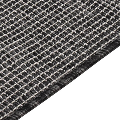 vidaXL Outdoor Flatweave Rug 120x170 cm Grey