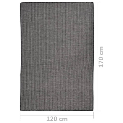 vidaXL Outdoor Flatweave Rug 120x170 cm Grey