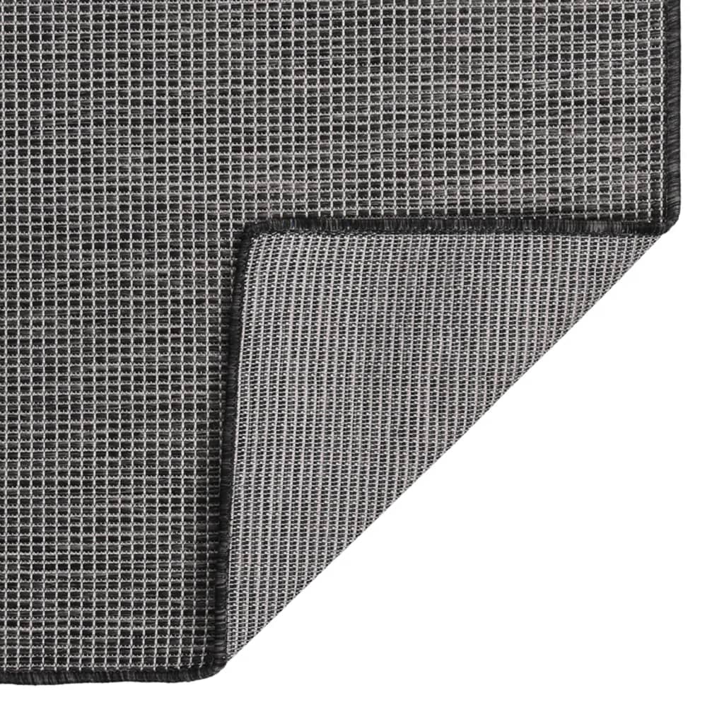 vidaXL Outdoor Flatweave Rug 160x230 cm Grey
