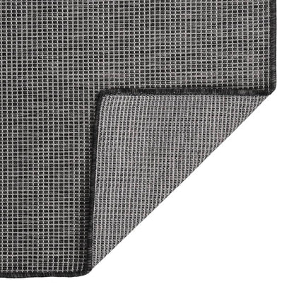 vidaXL Outdoor Flatweave Rug 200x280 cm Grey