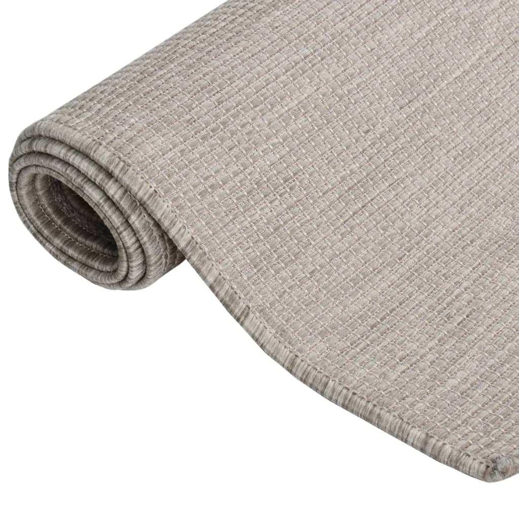 vidaXL Outdoor Flatweave Rug 80x150 cm Light Grey