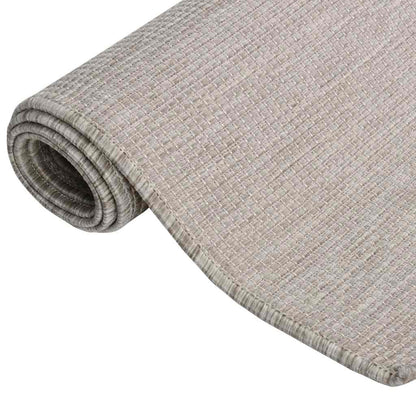 vidaXL Outdoor Flatweave Rug 80x150 cm Light Grey