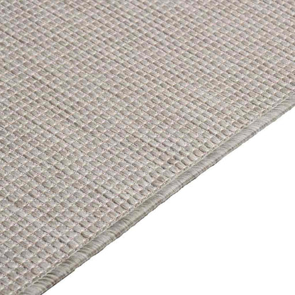 vidaXL Outdoor Flatweave Rug 80x150 cm Light Grey