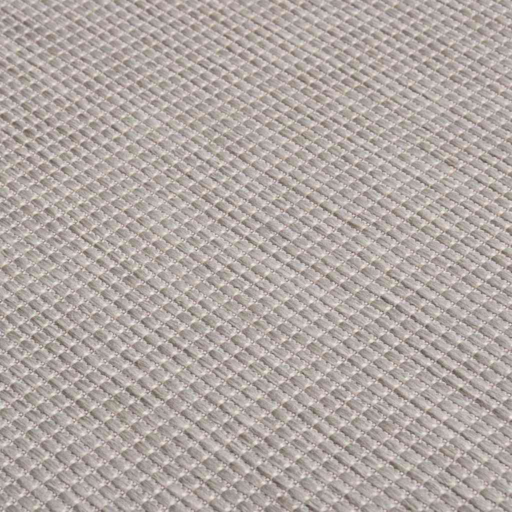 vidaXL Outdoor Flatweave Rug 80x150 cm Light Grey