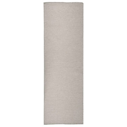 vidaXL Outdoor Flatweave Rug 80x250 cm Light Grey