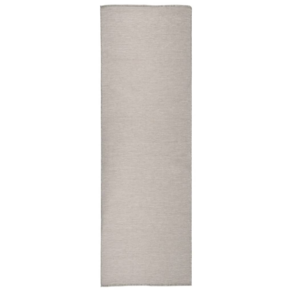 vidaXL Outdoor Rug | Taupe | 100% Polypropylene | 80 x 250 cm