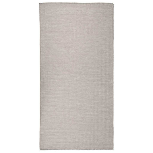 vidaXL Outdoor Flatweave Rug 100x200 cm Light Grey