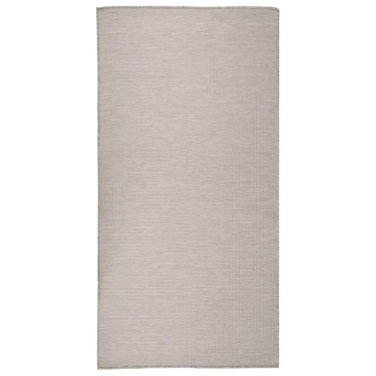 vidaXL Outdoor Flatweave Rug 100x200 cm Light Grey