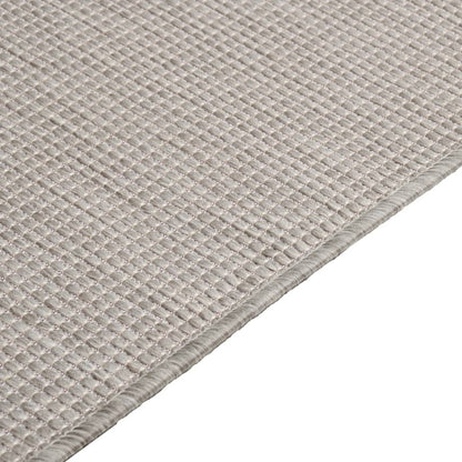 vidaXL Outdoor Flatweave Rug 100x200 cm Taupe