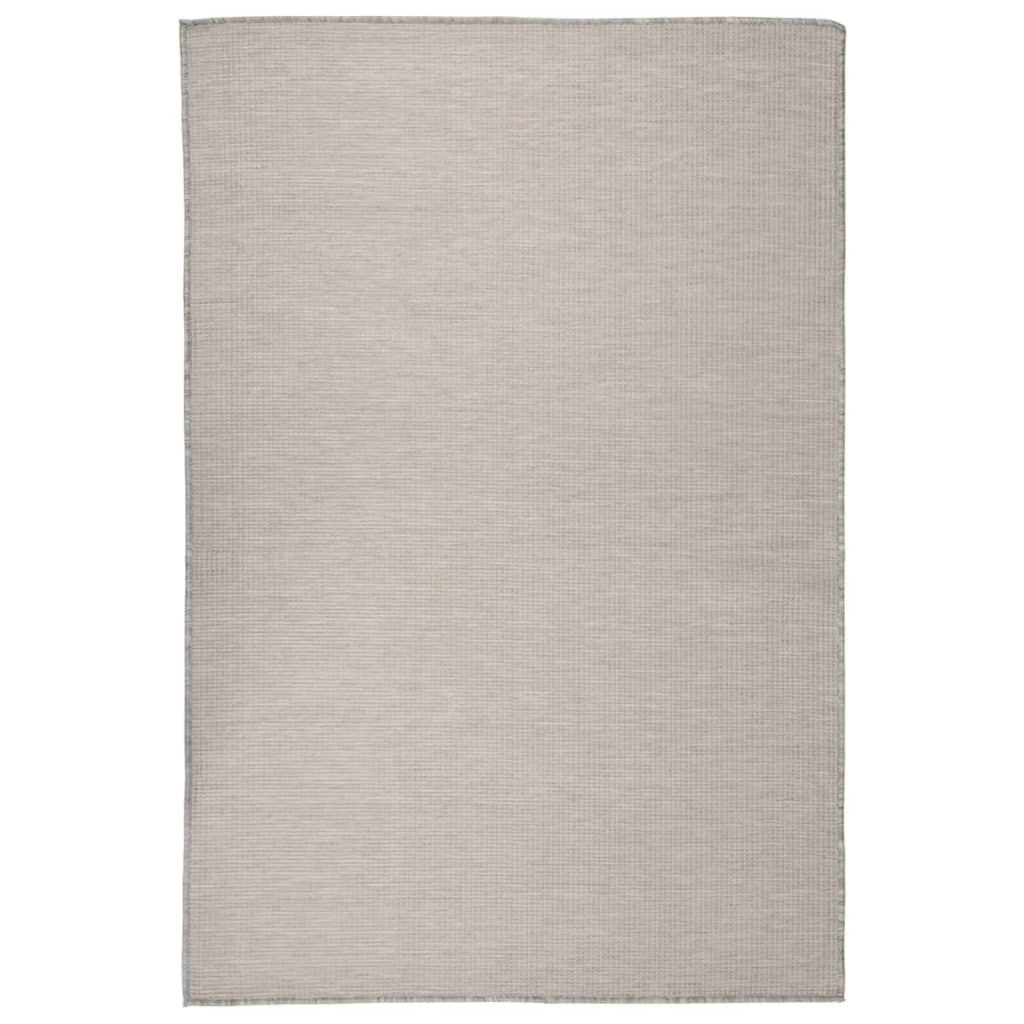 vidaXL Outdoor Flatweave Rug 120x170 cm Light Grey