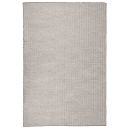 vidaXL Outdoor Flatweave Rug 120x170 cm Light Grey