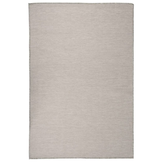 vidaXL Outdoor Flatweave Rug 120x170 cm Light Grey