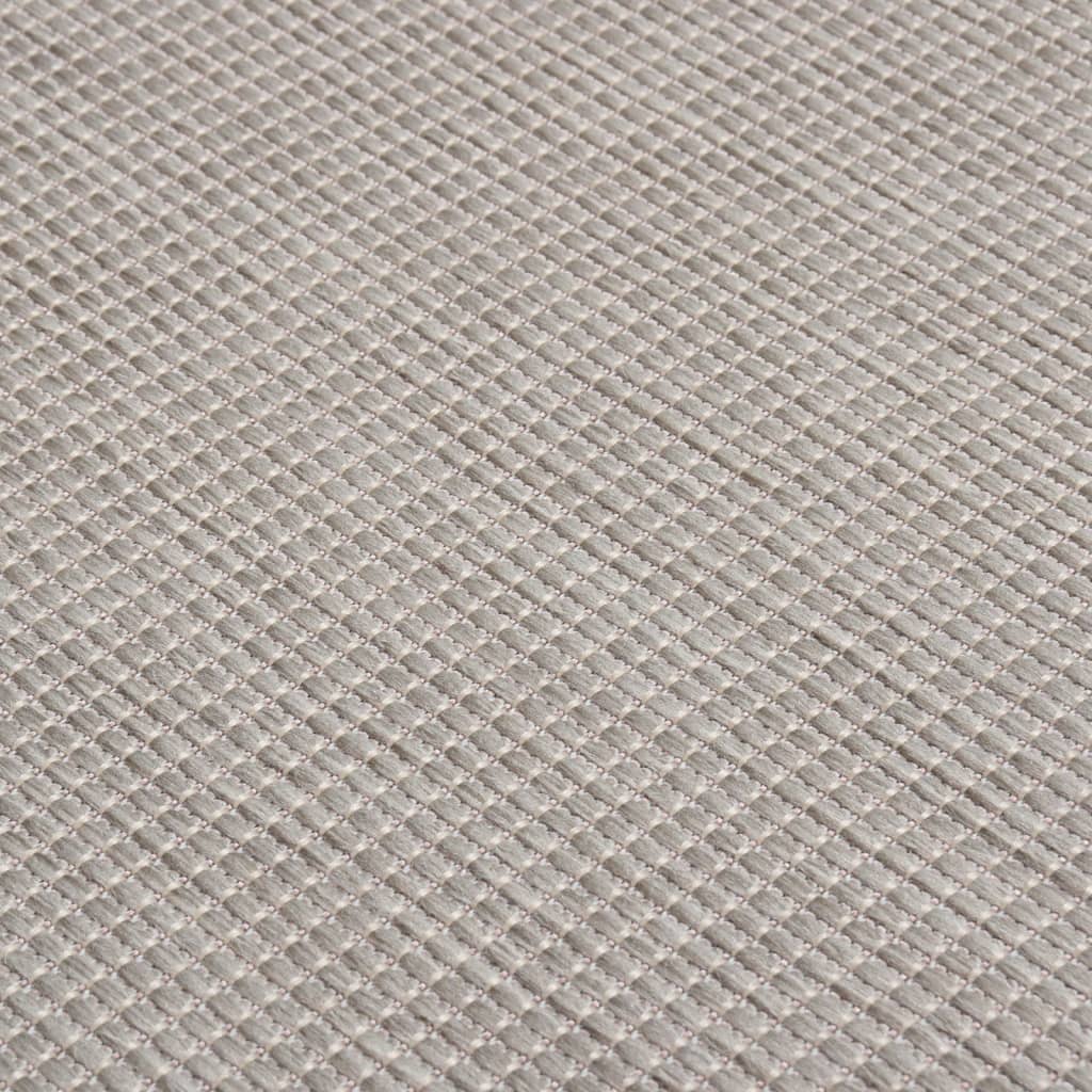 vidaXL Outdoor Flatweave Rug 120x170 cm Light Grey