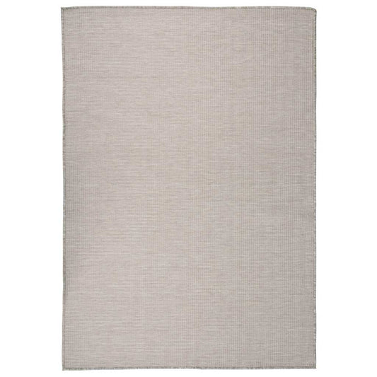 vidaXL Outdoor Flatweave Rug 140x200 cm Light Grey