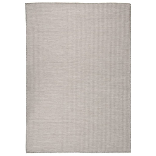 vidaXL Outdoor Flatweave Rug 140x200 cm Light Grey