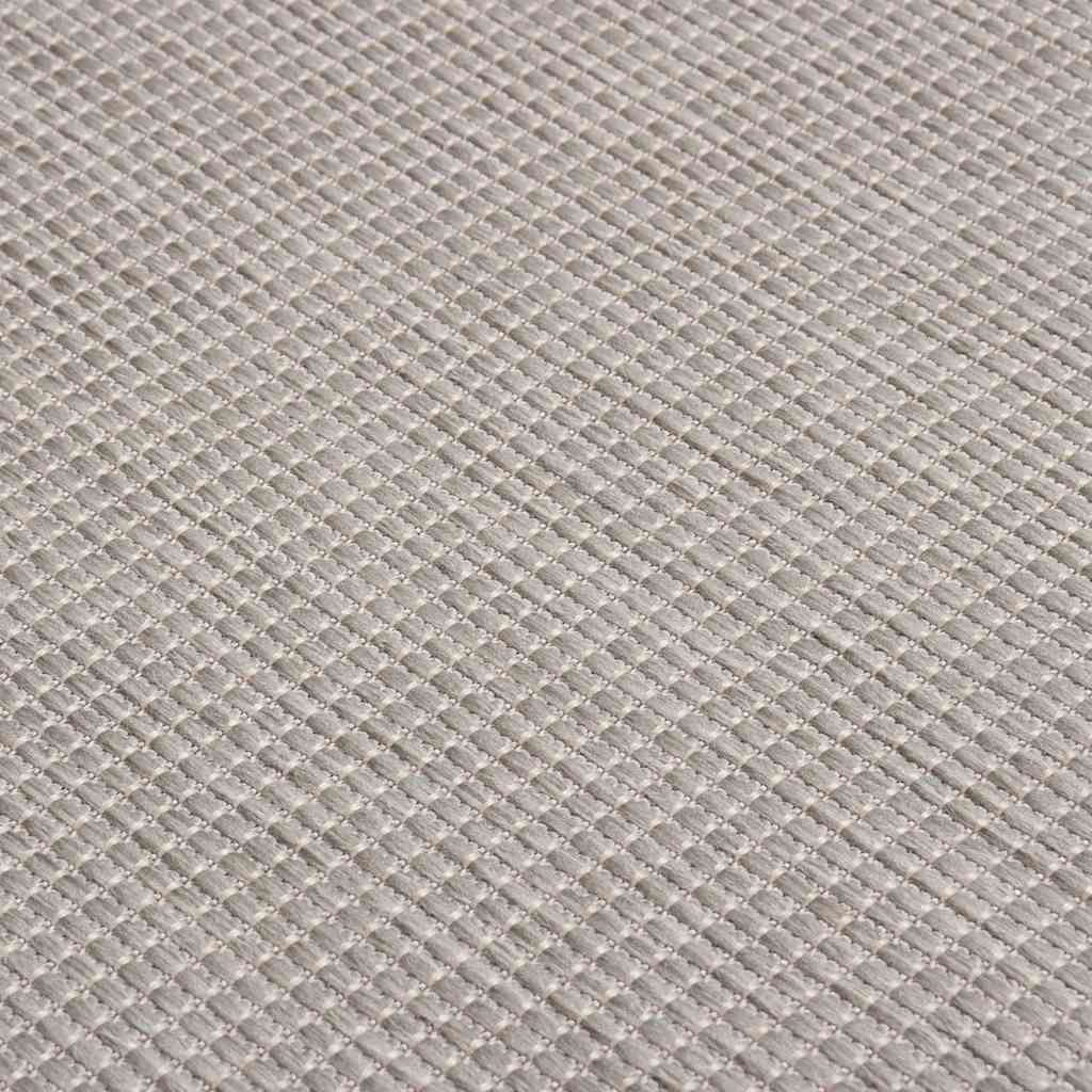 vidaXL Outdoor Flatweave Rug 160x230 cm Light Grey