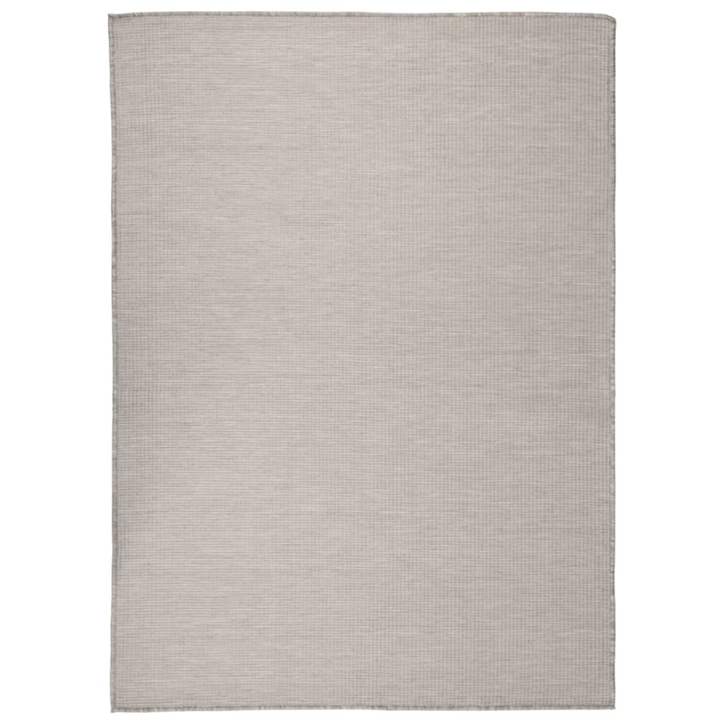 vidaXL Outdoor Flatweave Rug 200x280 cm Light Grey
