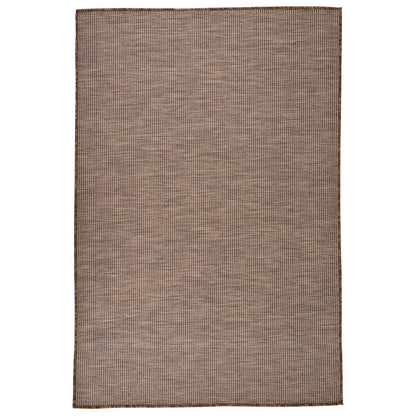 vidaXL Outdoor Flatweave Rug 120x170 cm Brown
